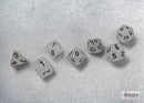 Frosted Clear/black Polyhedral 7-Dice Set - Image 1