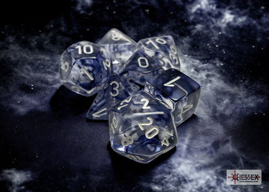 Nebula Black/white Polyhedral 7-Dice Set - Image 1
