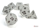 Frosted Clear/black Polyhedral 7-Dice Set - Image 2