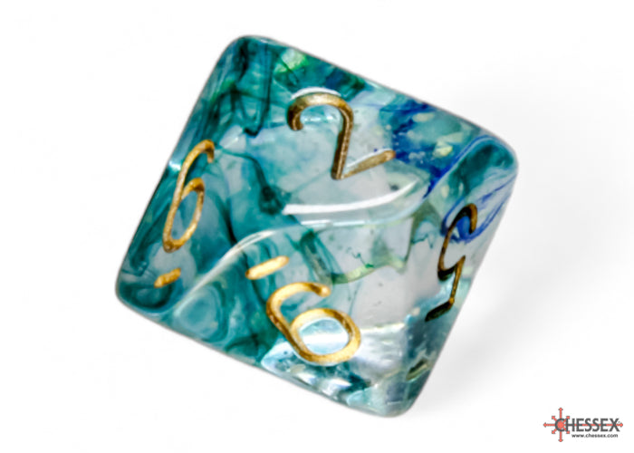 Nebula Oceanic/gold Luminary Polyhedral 7-Dice Set - Image 8 - Dice & Accessories - Image - Pop Weasel