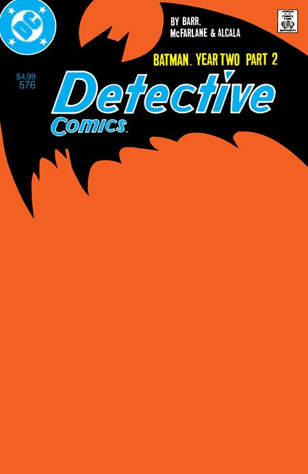 Detective Comics #576 Facsimile Edition  B Blank Card Stock Var (year Two Part 2 Of 4)
