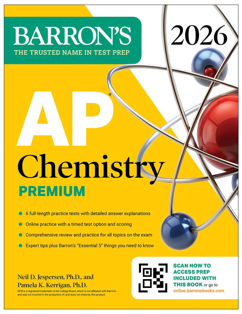 AP Chemistry Premium, 2026: Prep Book with 6 Practice Tests + Comprehensive Review + Online Practice image - Non-Fiction - Image - Pop Weasel