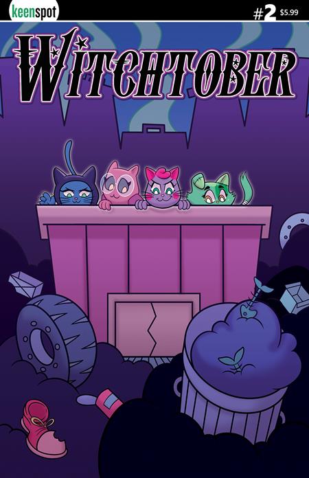 Witchtober #2  C Fer Lozada Garbage Pail Cats Var
