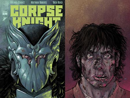 Corpse Knight #1 (of 6)  G Matthew Roberts Die Cut Helmet Var