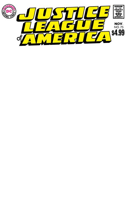 Justice League Of America #75 Facsimile Edition  B Blank Card Stock Var
