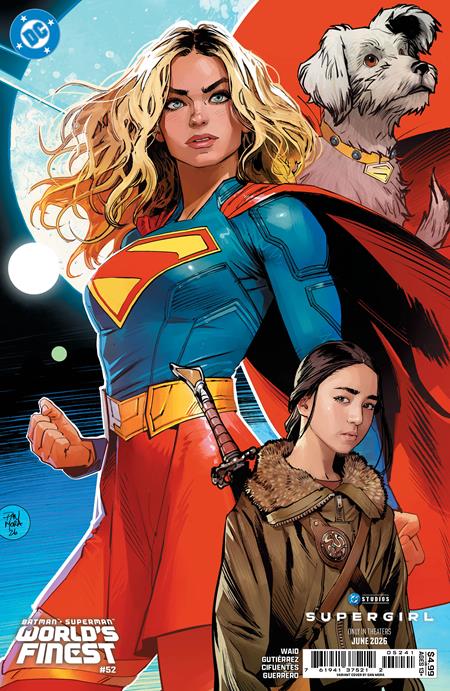 Batman Superman Worlds Finest #52  D Dan Mora Supergirl Movie Card Stock Var