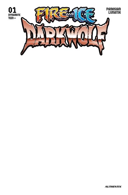 Fire And Ice Darkwolf #1  F Blank Authentix Var