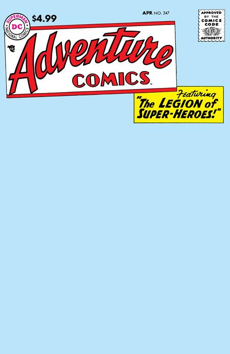 Adventure Comics #247 Facsimile Edition  B Blank Card Stock Var