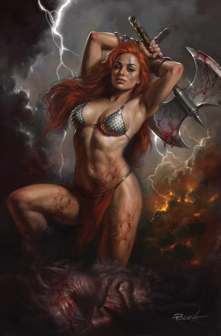 Red Sonja She Devil With A Sword #4  F Lucio Parrillo Metal Premium Var