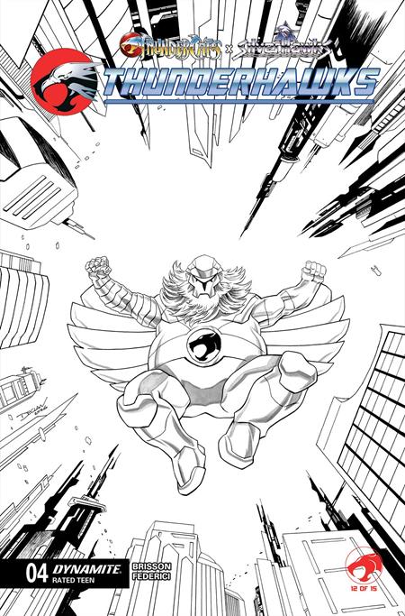 Thundercats X Silverhawks Thunderhawks #4  K Declan Shalvey Line Art Var