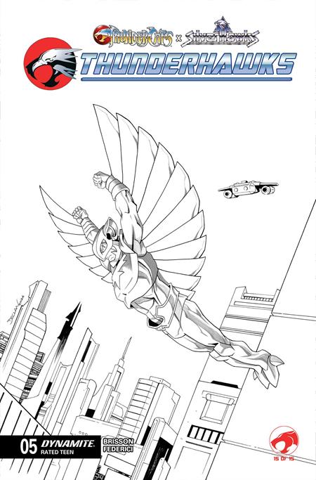 Thundercats X Silverhawks Thunderhawks #5  K Declan Shalvey Line Art Var