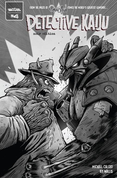 Detective Kaiju #4 (Of 4) C Noir Edition Var - Image