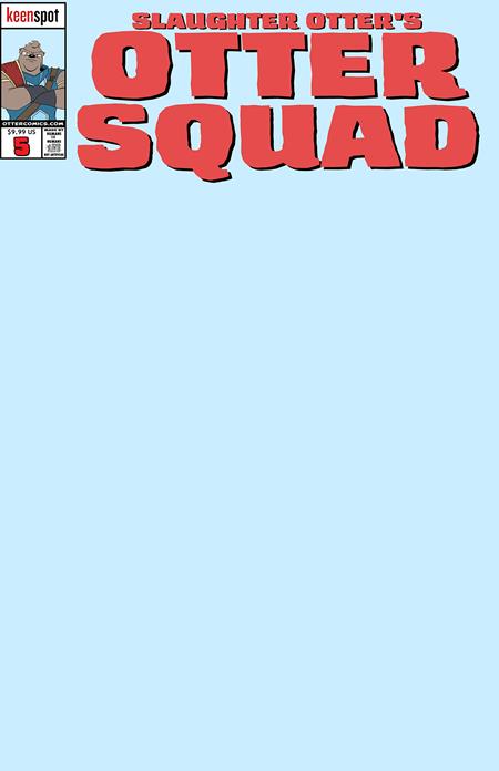 Otter Squad #5  D Baby Blue Blank Sketch Cover Bagged With Trading Card Var