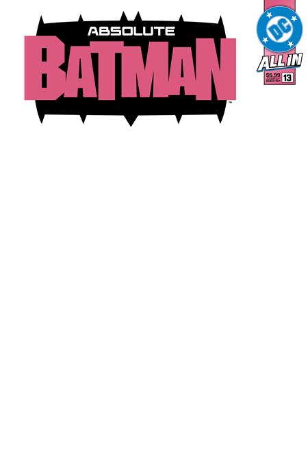 Absolute Batman #13  G Blank Card Stock Var