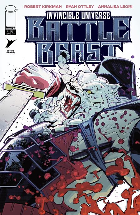 Invincible Universe Battle Beast #4 2nd Ptg  B Jason Howard Sword Var