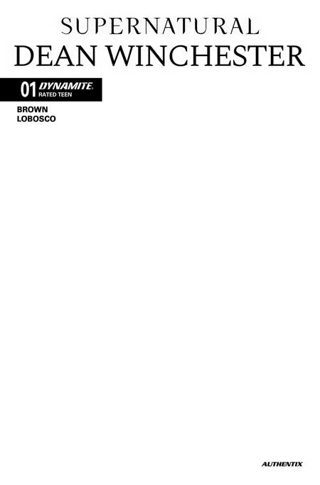 Supernatural Dean Winchester #1  F Blank Authentix Var
