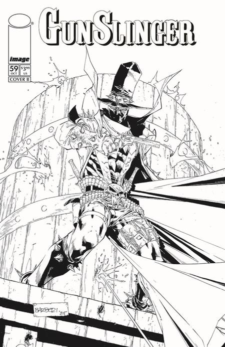 Gunslinger Spawn #59  B Carlo Barberi B&w Var