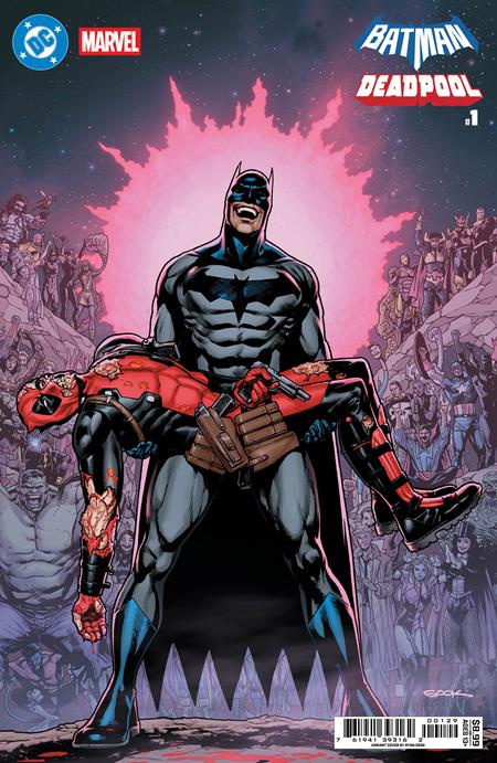 DC Marvel Batman Deadpool #1  | One Shot  R Ryan Sook Crisis On Infinite Earths 7 Homage Card Stock Var