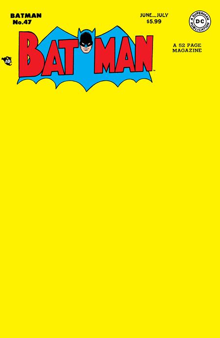 Batman #47 Facsimile Edition  C Blank Card Stock Var