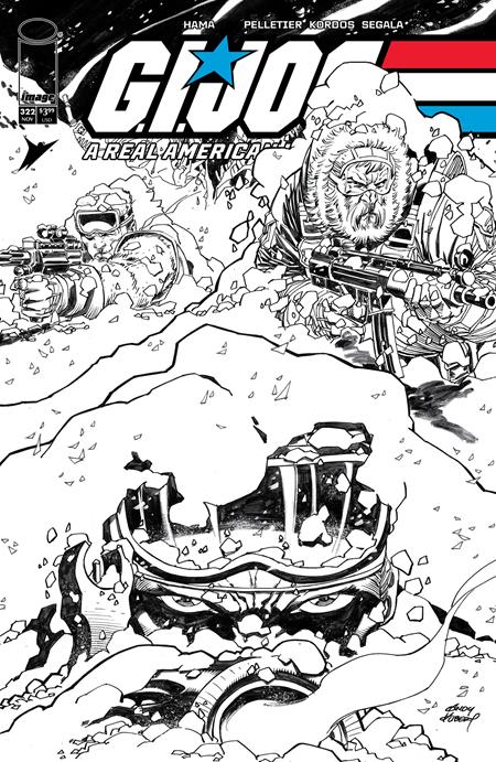 Gi Joe A Real American Hero #322  B Andy Kubert B&w Var
