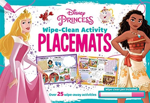 DISNEY PRINCESS: WIPE-CLEAN ACTIVITY PLACEMATS - Childrens Books - Image - Pop Weasel