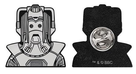 DOCTOR WHO 1980s CYBERMAN NO TEXT ENAMEL PIN BADGE - Badges & Pins - Image - Pop Weasel