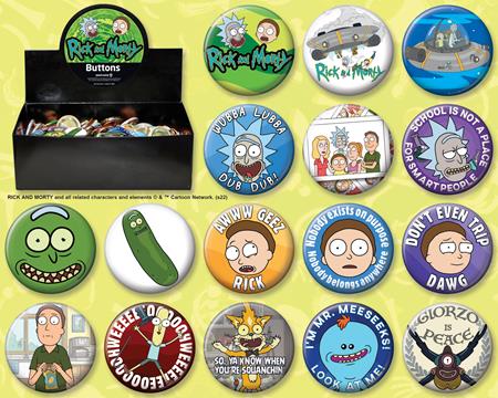 ATA-BOY RICK AND MORTY 144 PIECE BUTTON ASST (NET) - Badges & Pins - Image - Pop Weasel