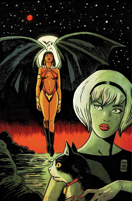 SABRINA THE TEENAGE WITCH VAMPIRELLA #1 CVR I FRANCESCO FRANCAVILLA METAL PREMIUM VAR