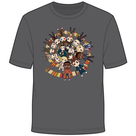 DOCTOR WHO KAWAII TITANS DOCTORS SCARF VORTEX BY KELLY YATES T-SHIRT XXL - Clothing - Image - Pop Weasel