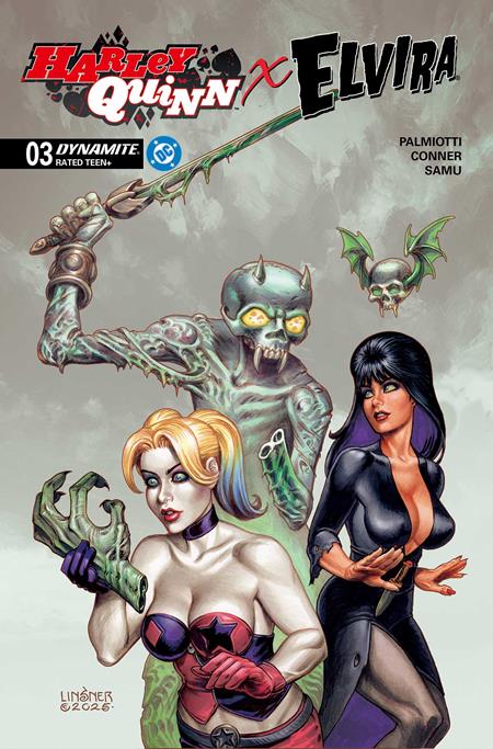 Harley Quinn X Elvira #3  C Joseph Michael Linsner Var