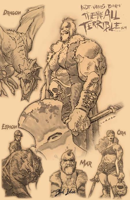 Theyre All Terrible #4 (of 4)  B Lewis Larosa Character Sketch Var