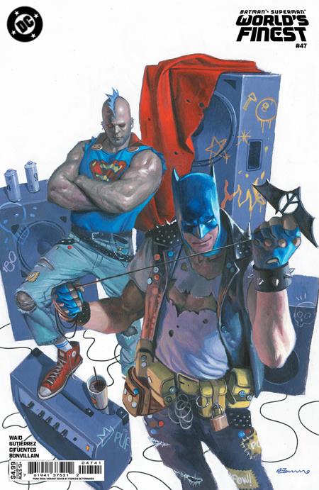 Batman Superman Worlds Finest #47  E Fabrizio De Tommaso Punk Rock Card Stock Var
