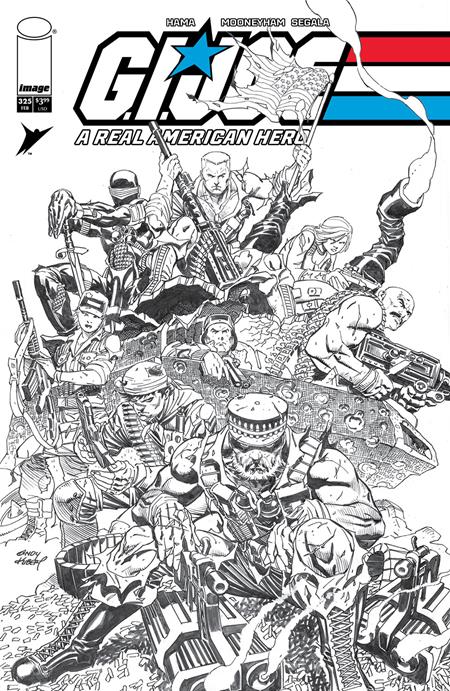 Gi Joe A Real American Hero #325  B Andy Kubert B&w Var