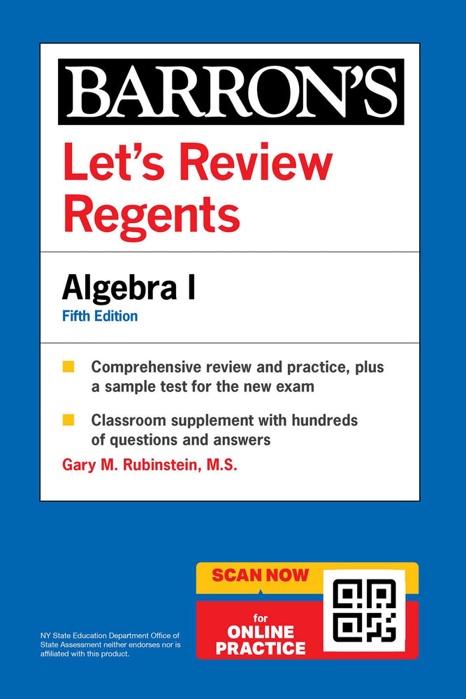 Let's Review Regents: Algebra I, Fifth Edition (Barron's New York Regents) - Books - Image - Pop Weasel