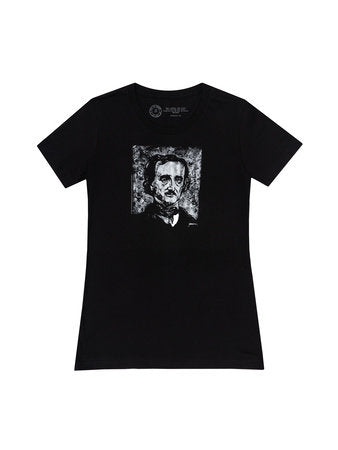 Edgar Allan Poe Melancholy Women's Crew T-Shirt Large - Clothing - Image - Pop Weasel