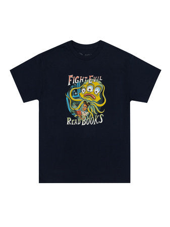 Fight Evil, Read Books: 2024 Design Unisex T-Shirt Large - Clothing - Image - Pop Weasel