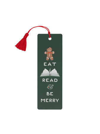 Eat, Read, & Be Merry (Gingerbread) Bookmark - Bookmark - Image - Pop Weasel