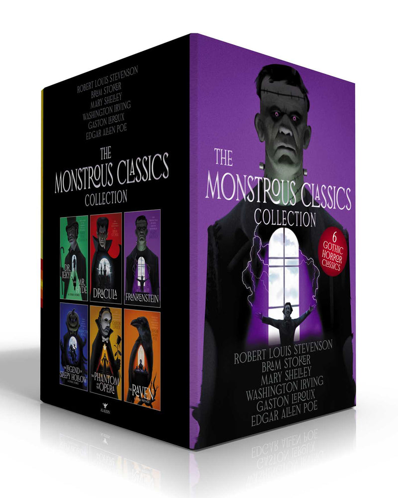 The Monstrous Classics Collection (Boxed Set) Dr. Jekyll and Mr. Hyde & Other Stories; Dracula; Frankenstein; The Legend of Sleepy Hollow & Other Stories; The Phantom of the Opera; The Raven & Other Writings image - Childrens Books - Image - Pop Weasel