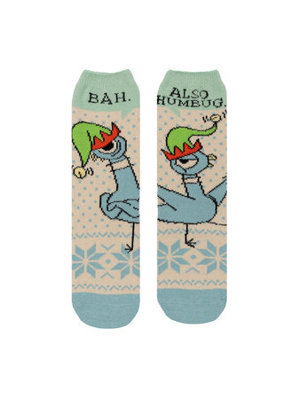 Don't Let the Pigeon Drive the Sleigh Cozy Socks - Large - Socks - Image - Pop Weasel