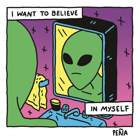I Want To Believe In Myself Alien Sticker - Image - Collectibles - Image - Pop Weasel