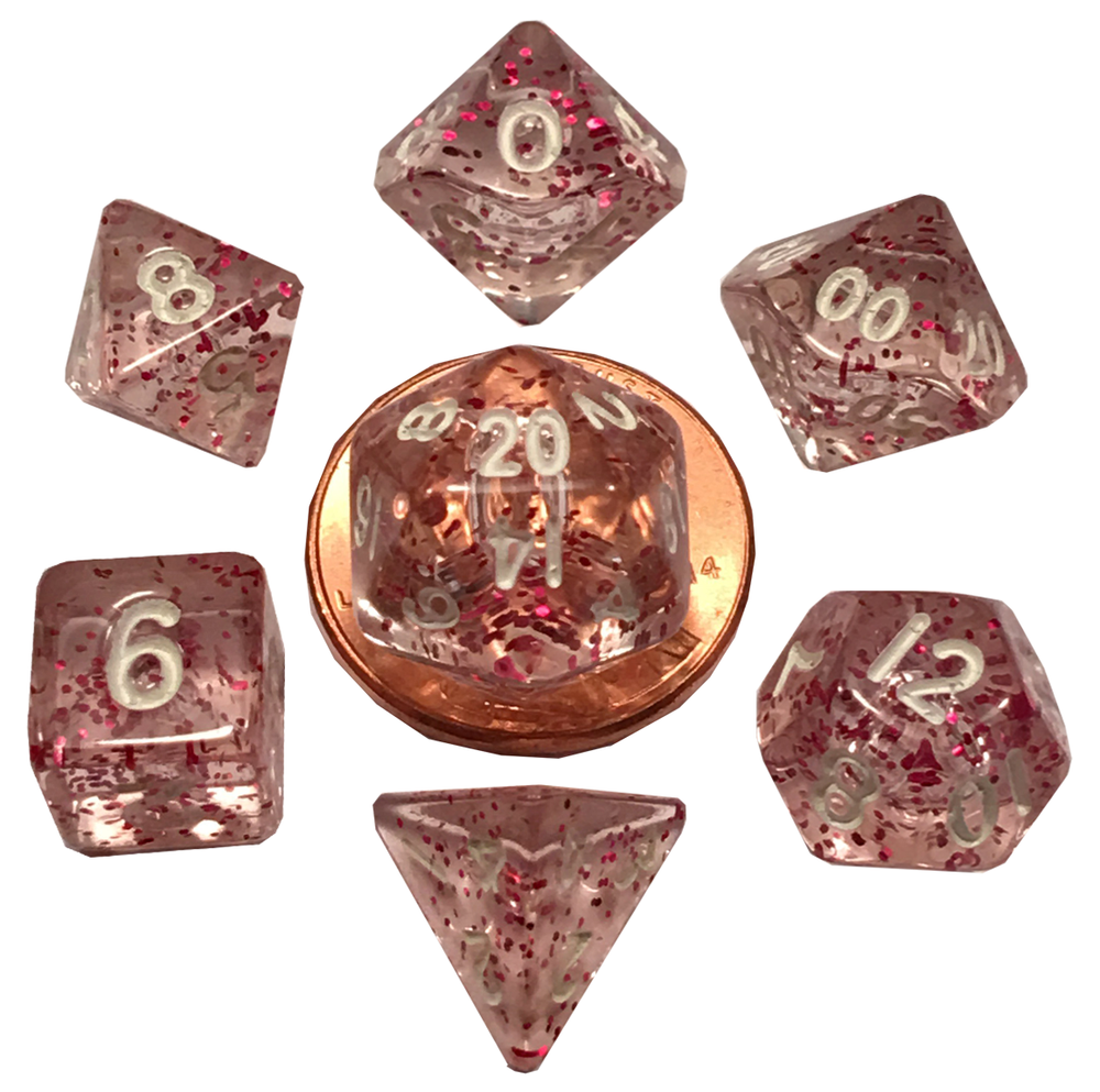 Ethereal Light Purple 10mm Mini Polyhedral Dice Set - Image 1 - Dice & Accessories - Image - Pop Weasel