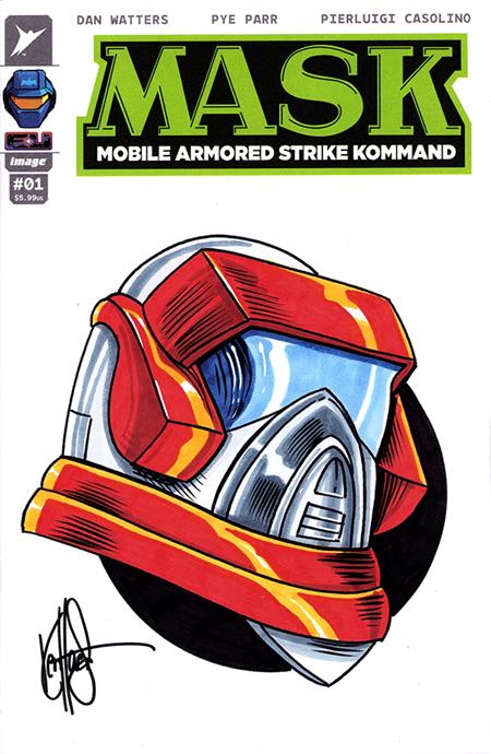 Df Mask #1 Blank Variant Signed And Remarked By Ken Haeser
