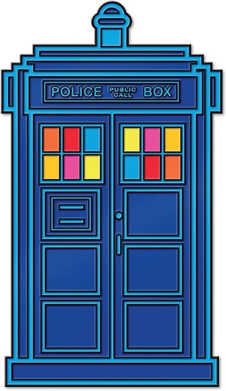 DOCTOR WHO FIFTEENTH DOCTORS CHROMATIC TARDIS ENAMEL PIN BADGE