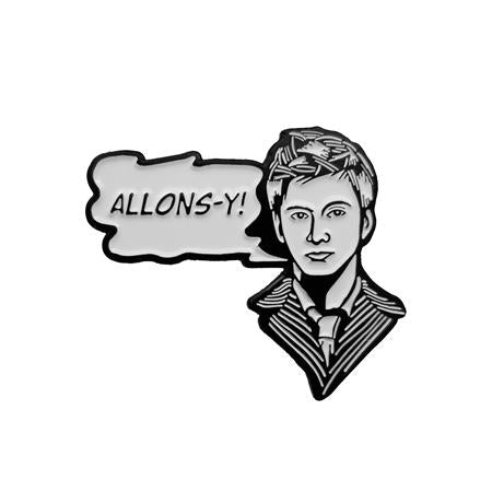 DOCTOR WHO TENTH DOCTOR ALLONS-Y ENAMEL PIN BADGE