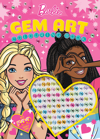 Barbie: Gem Art Colouring Book (Mattel) - Childrens Books - Image - Pop Weasel