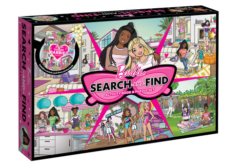 Barbie: Search-And-Find Activity Book & Puzzle Set (200 Pieces) 26 - Childrens Books - Image - Pop Weasel