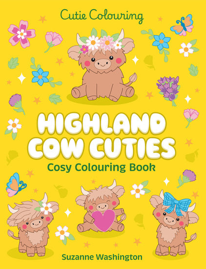 Highland Cow Cuties: Cosy Colouring Book (Cutie Colouring) - Childrens Books - Image - Pop Weasel