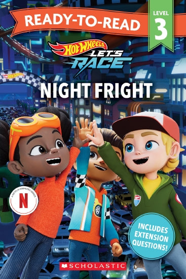 Hot Wheel Let's Race: Night Fright - Ready-To-Read Level 3 (Mattel) - Childrens Books - Image - Pop Weasel