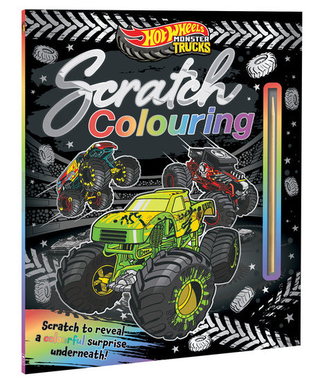 Hot Wheels Monster Trucks: Scratch Colouring (Mattel) 2026 - Childrens Books - Image - Pop Weasel