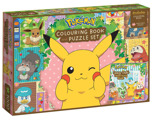Pokemon: Colouring Book And Puzzle Set (1000 Pieces) - Childrens Books - Image - Pop Weasel